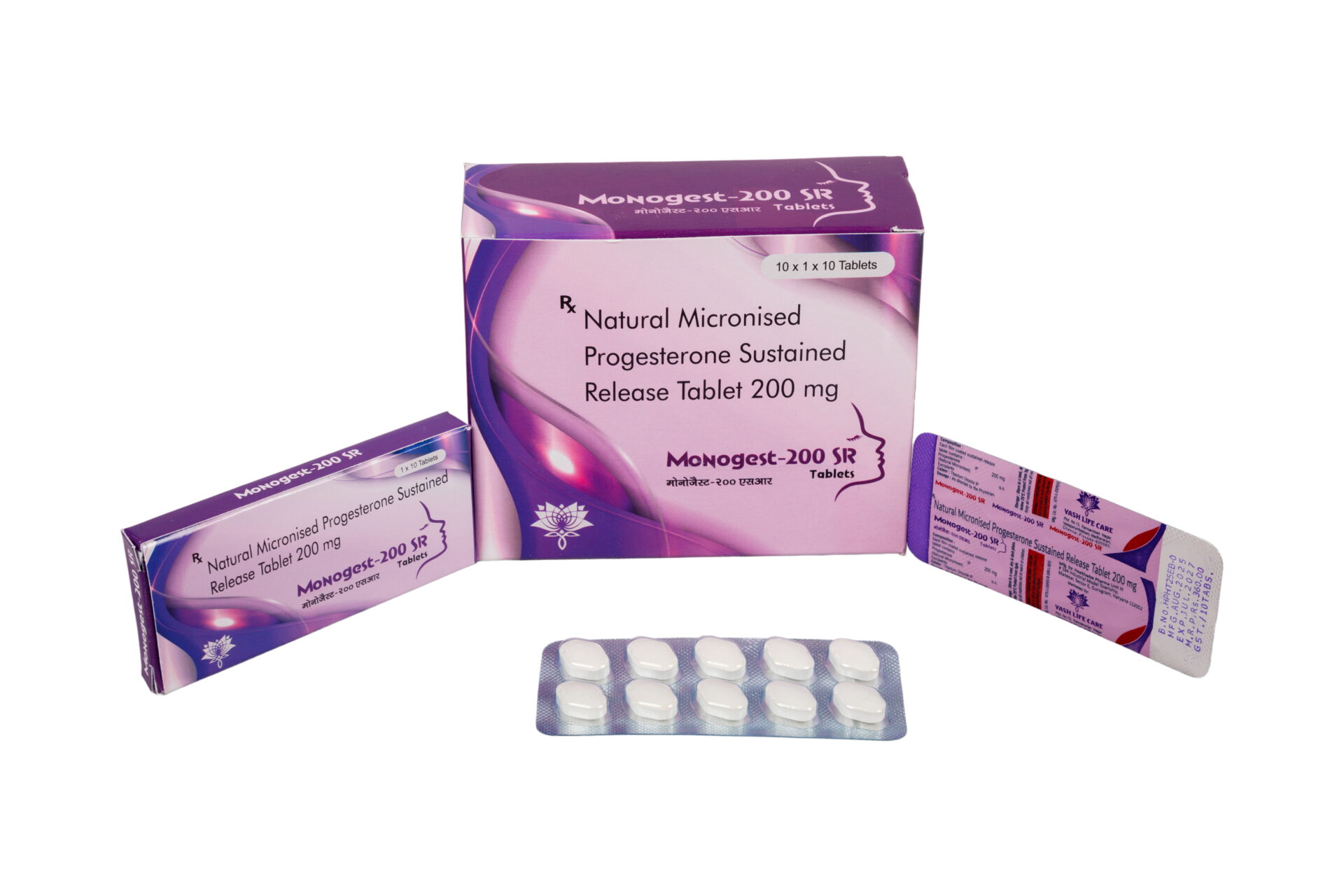 Y-162-1 Monogest-200 SR™ (Natural Micronised Progesterone Sustained-Release Tablets 200 mg) - Image 1