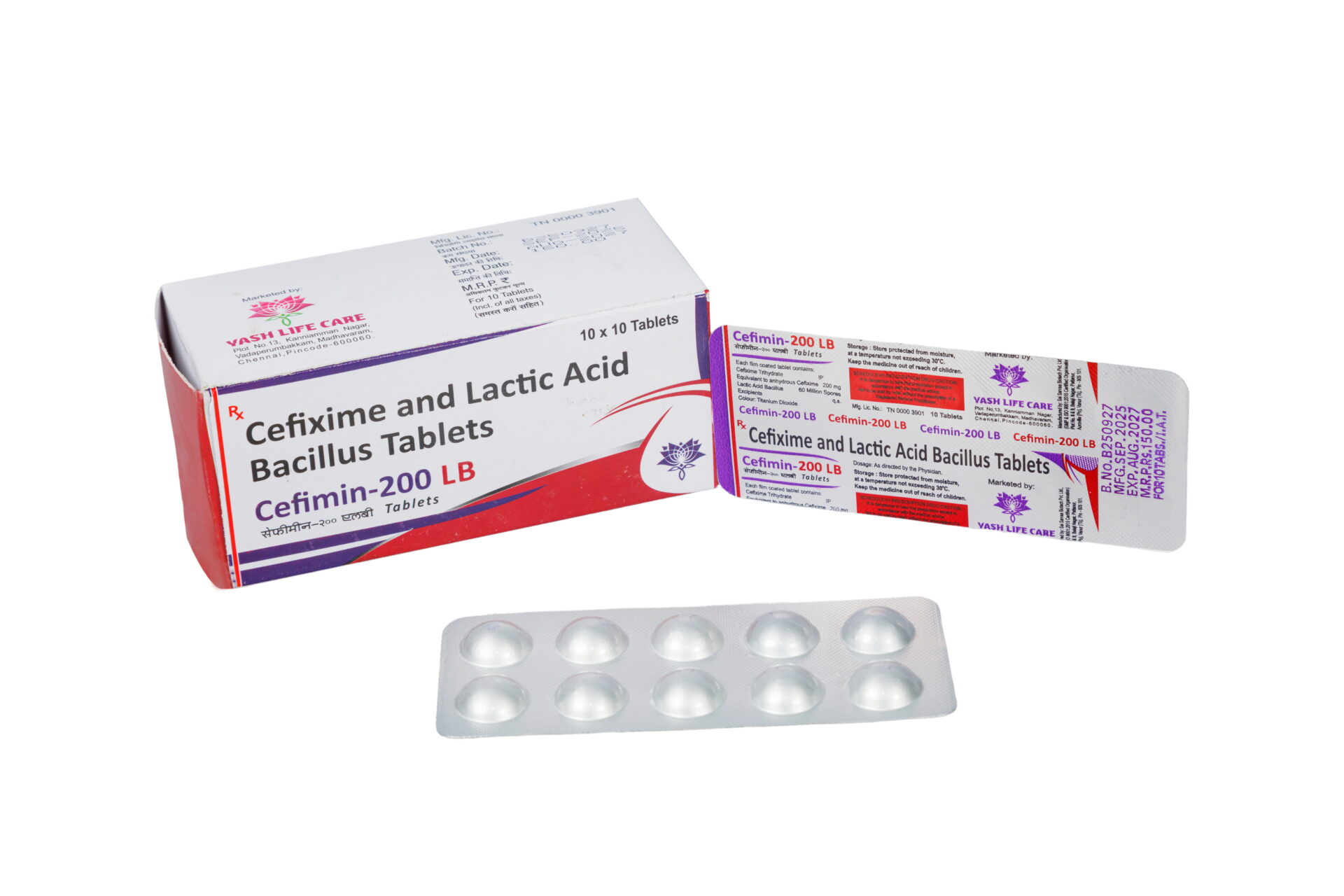 Y-186-1 Cefimin-200 LB™ (Cefixime & Lactic Acid Bacillus Tablets) - Image 1